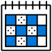 Calendar-blue-and-white Bank&Commerce Icon 16 Blue