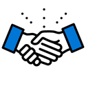 logo icon of two hands shaking