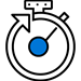 Stopwatch-timesaving-blue-white Charts&Graphs Icon 10 Blue