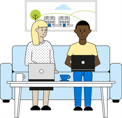 illustration-of-couples-on-laptops-on-couch